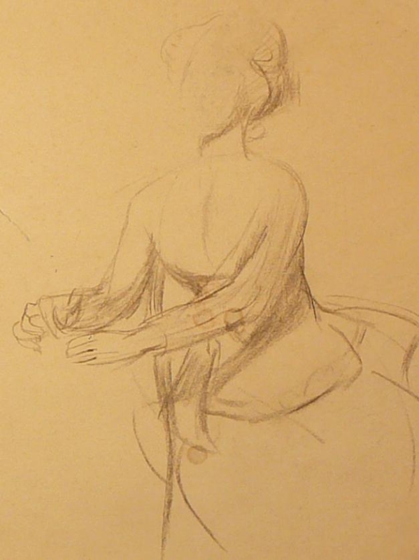 M 2 torso of a seated lady.