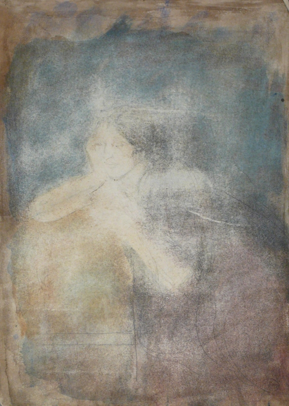 155ch portrait study, lady leading forward and slightly down